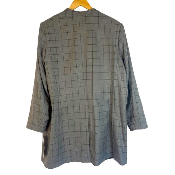 Calvin Klein Collarless Plaid Topper Lined Jacket Blazer Size 18W NWT - Picture 6 of 11